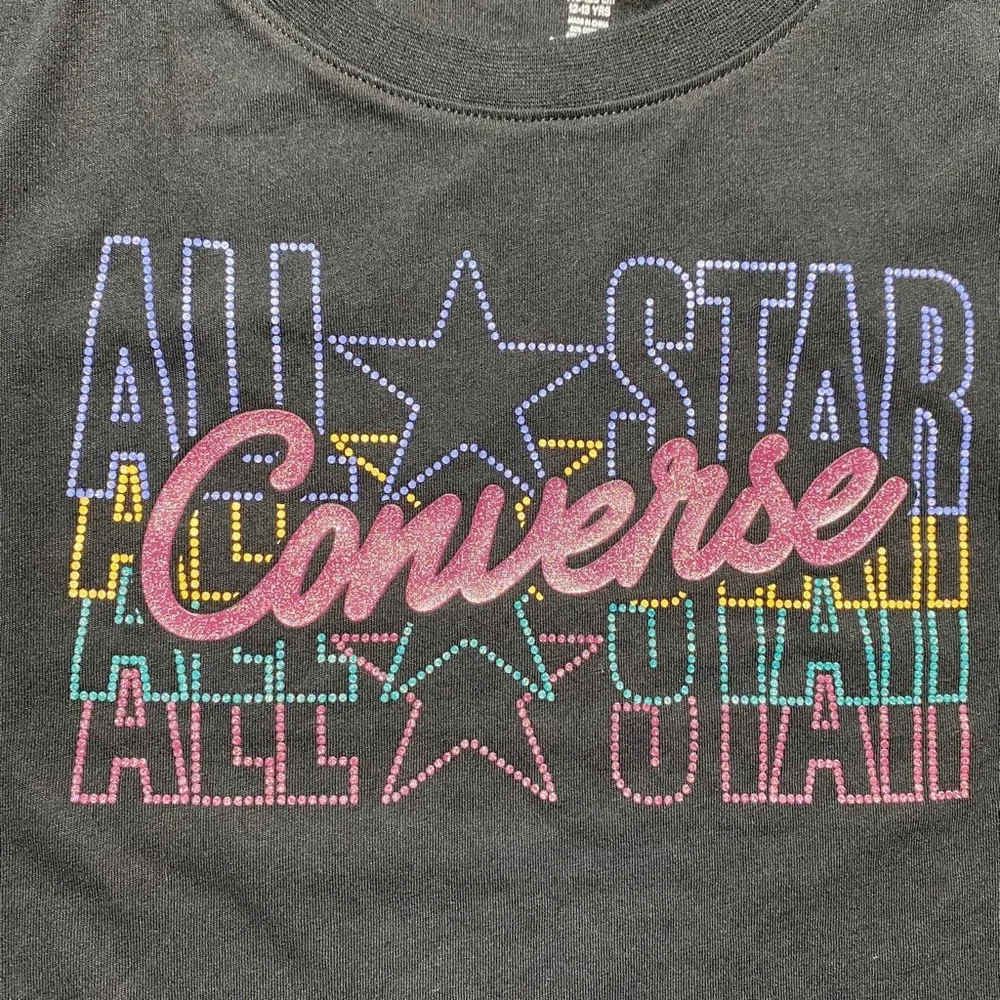Converse Girls All Star Graphic Long Sleeve Logo Size‎ Large Black